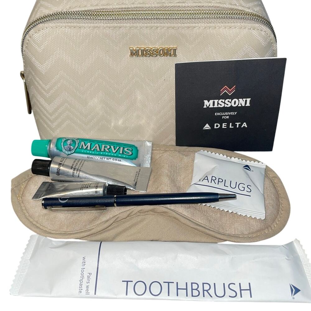 Missoni Delta One Business Class Amenity Kit Gift Set Marvis Grown Alchemist